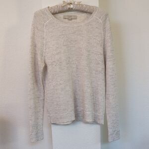 LOFT Off White Long Sleeve Sweater, Size M